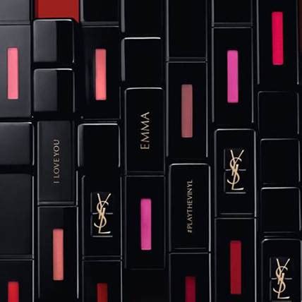 ysl gravur|YSL beauty icon engraving.